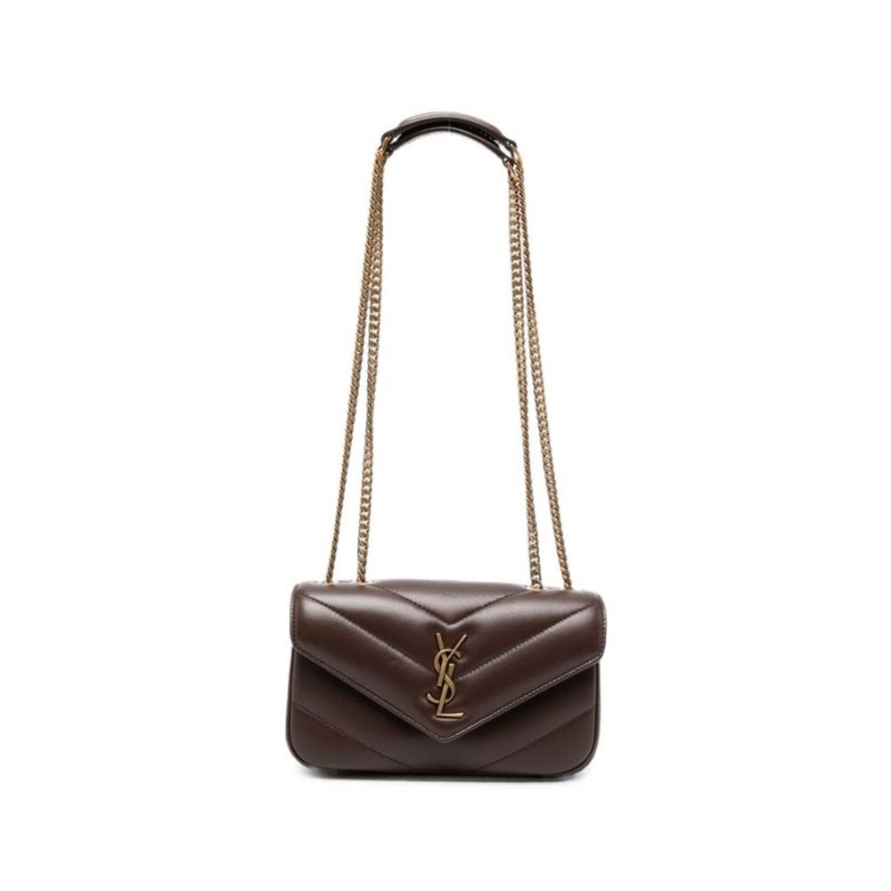 Saint Laurent Women Loulou Mini Suede Leather Shoulder Bag